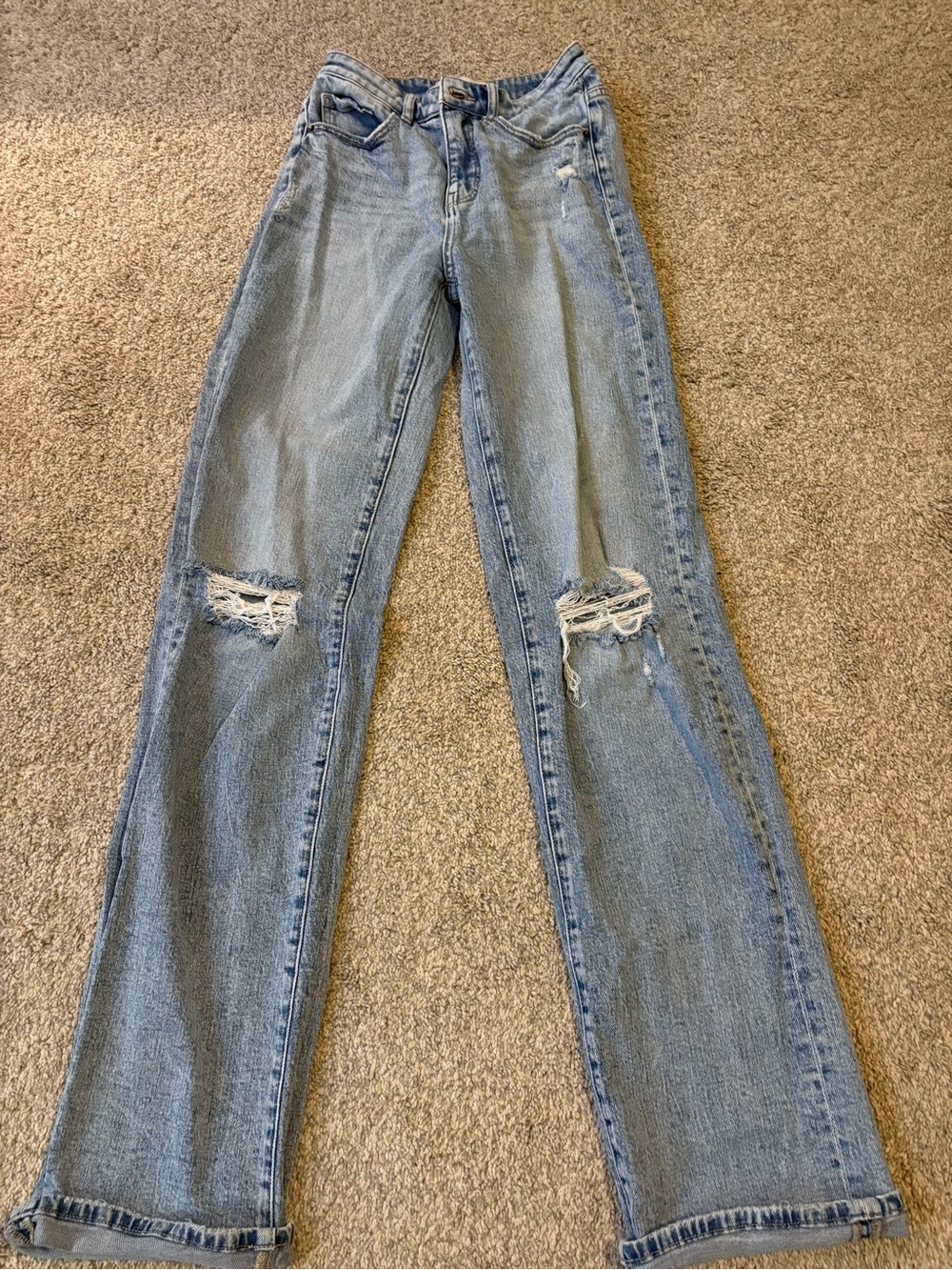 Light Blue Distressed Women's Jeans